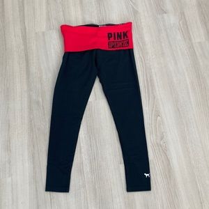 PINK leggings skinny with Red Band (Small Petite)